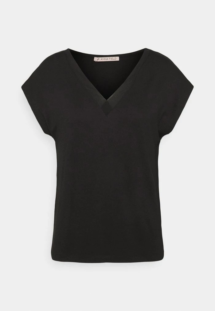 T-Shirt ANNA FIELD Anna Field Basic T-shirt Noir Femme | XVJ-4291593